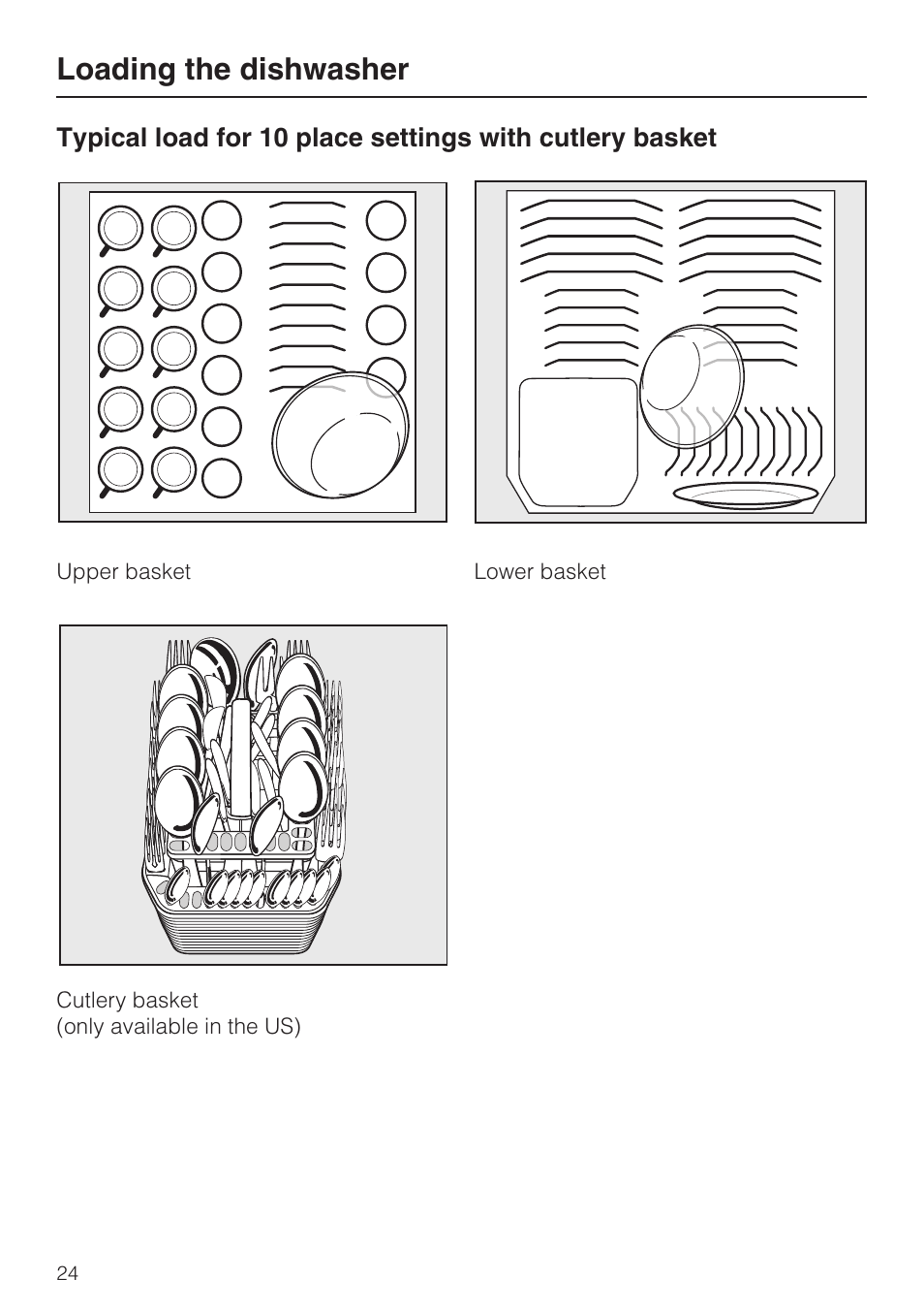 Loading the dishwasher | Miele G 5100 User Manual | Page 24 / 68