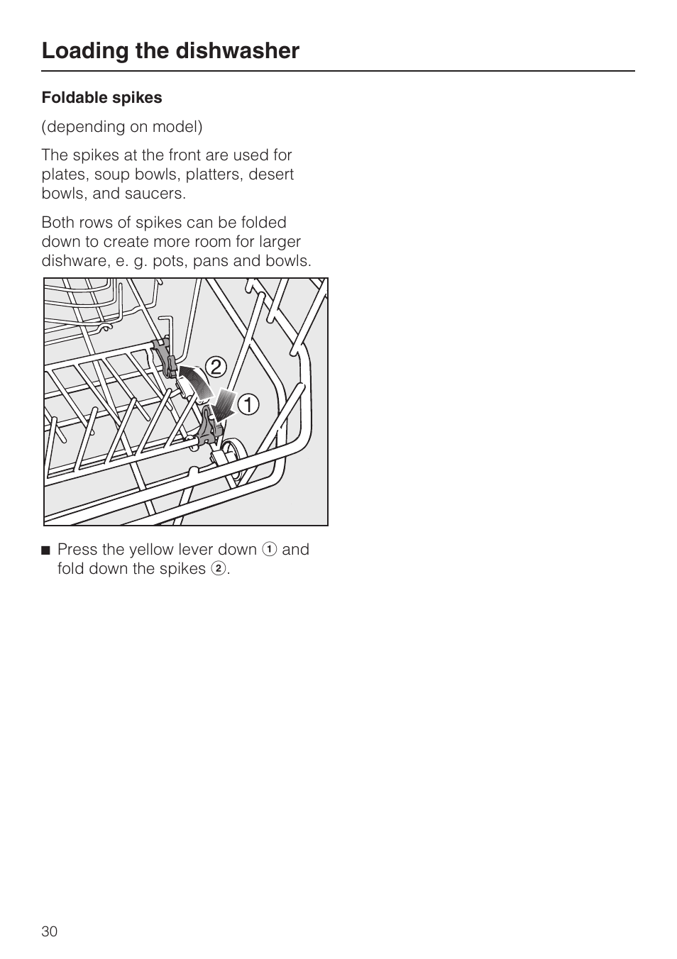 Loading the dishwasher | Miele G 5100 User Manual | Page 30 / 68