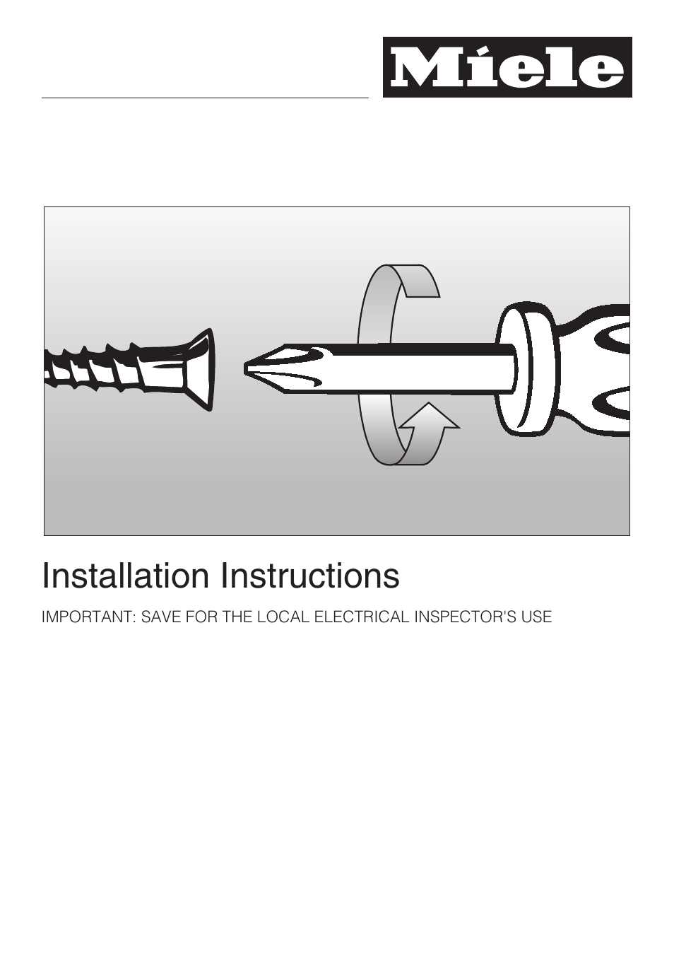Installation instructions | Miele KM5947 User Manual | Page 41 / 56