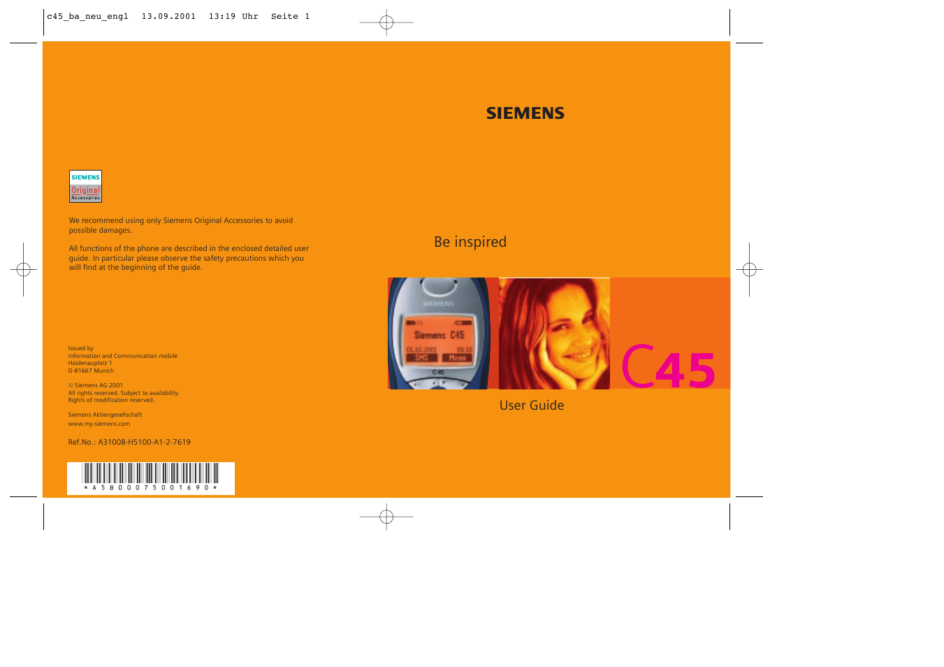 Siemens C45 User Manual | 82 pages