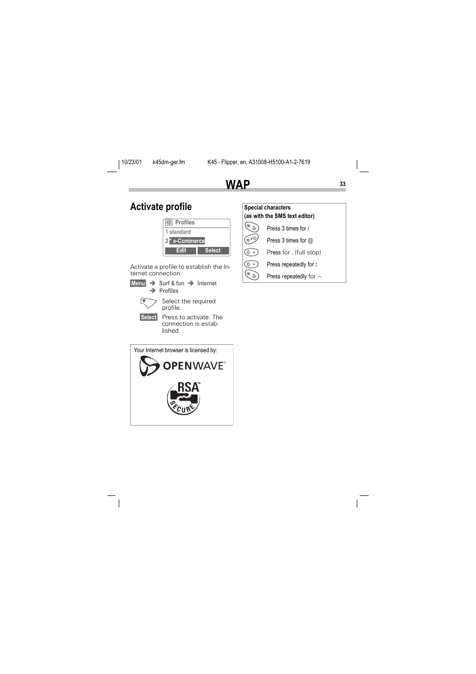 Fwlydwh suriloh | Siemens C45 User Manual | Page 35 / 82