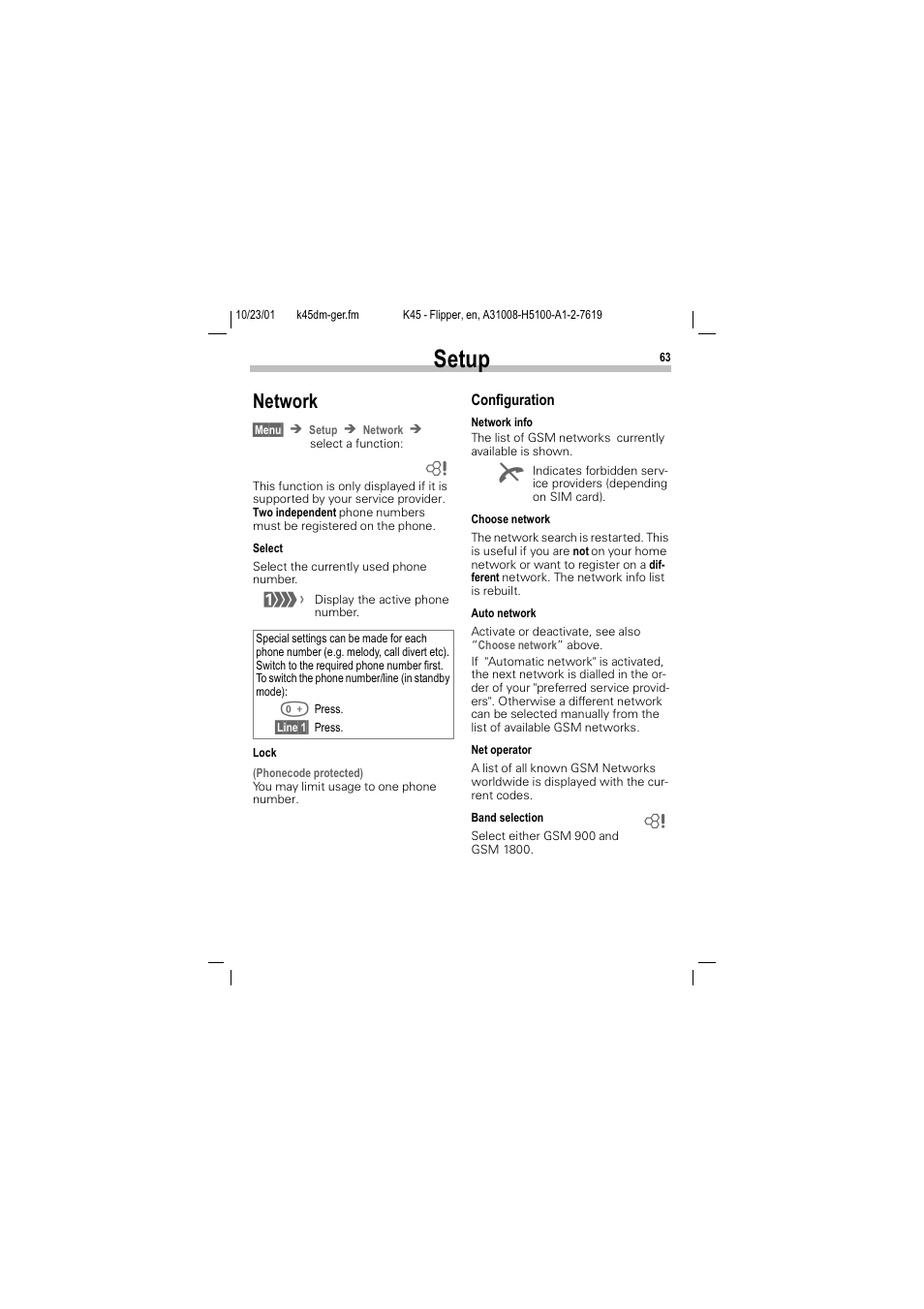 Network, 6hwxs, 1hwzrun | Siemens C45 User Manual | Page 65 / 82