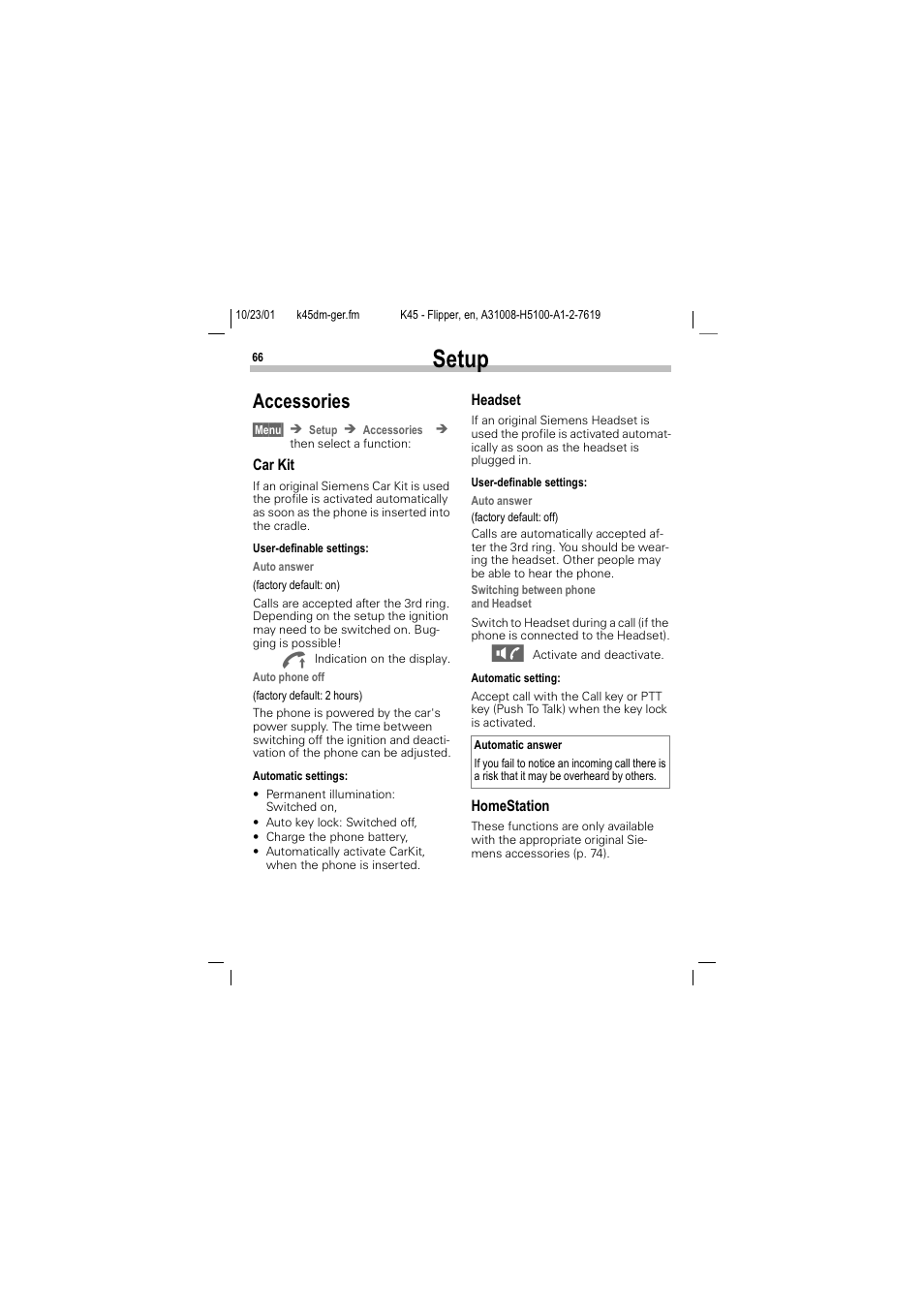 Accessories, 6hwxs, Ffhvvrulhv | Siemens C45 User Manual | Page 68 / 82