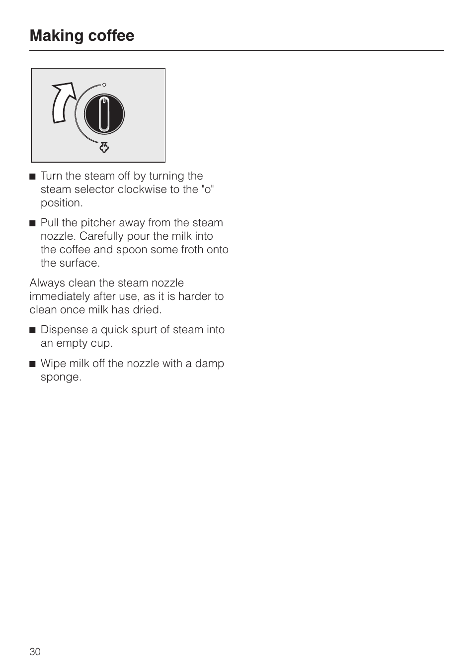 Making coffee | Miele cva 610 User Manual | Page 30 / 64