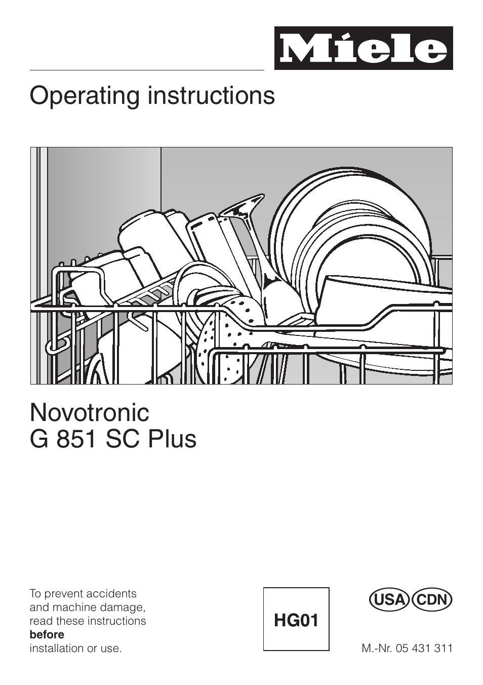 Miele G 851 SC Plus User Manual | 52 pages