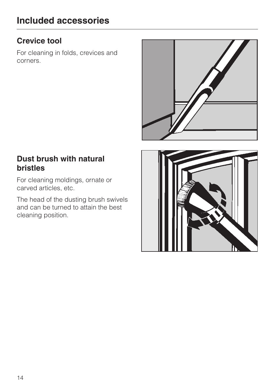 Included accessories | Miele S 5000 User Manual | Page 14 / 48