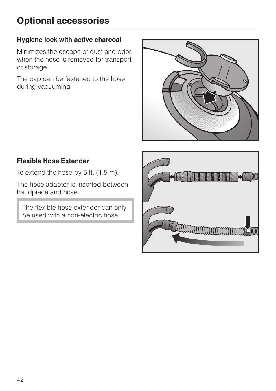 Optional accessories | Miele S 5000 User Manual | Page 42 / 48