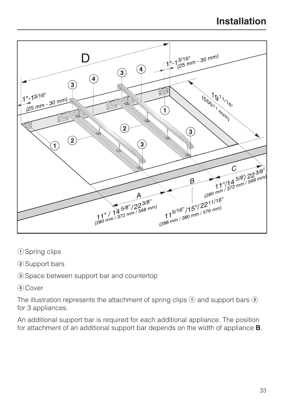 Installation | Miele CS1112 User Manual | Page 33 / 40