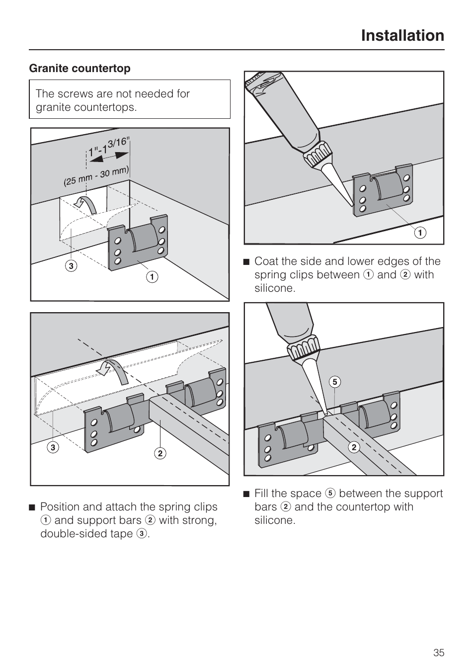 Installation | Miele CS1112 User Manual | Page 35 / 40