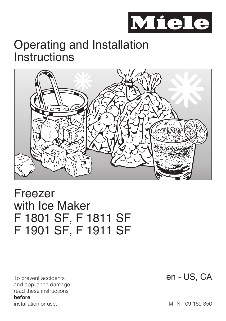 Miele F1901SF User Manual | 72 pages