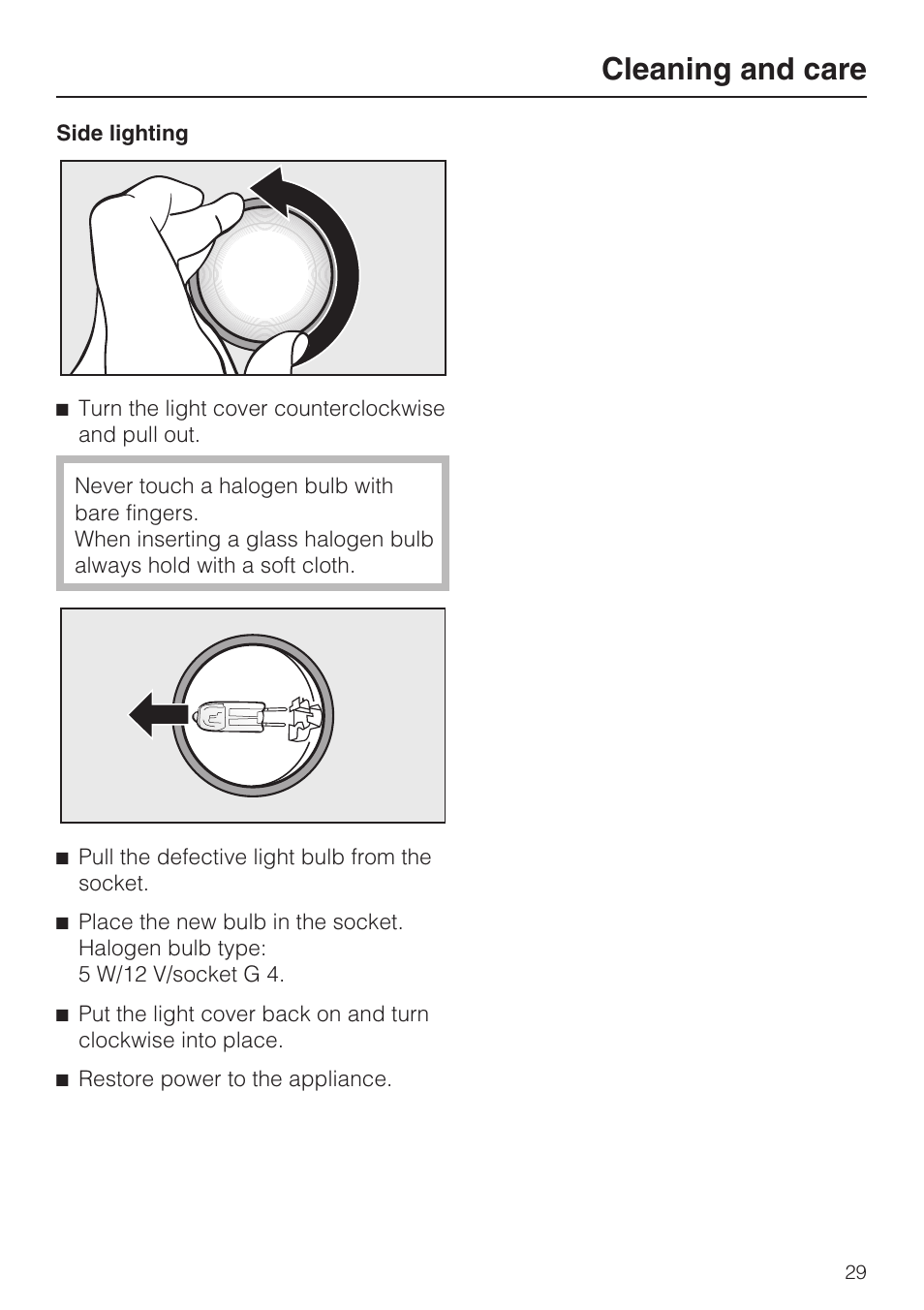 Cleaning and care | Miele F1901SF User Manual | Page 29 / 72
