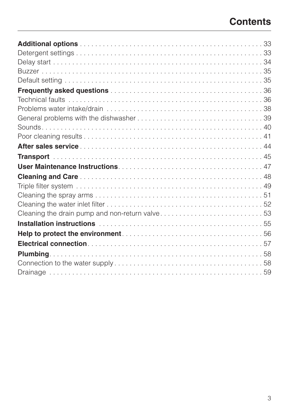 Miele G2470 User Manual | Page 3 / 60