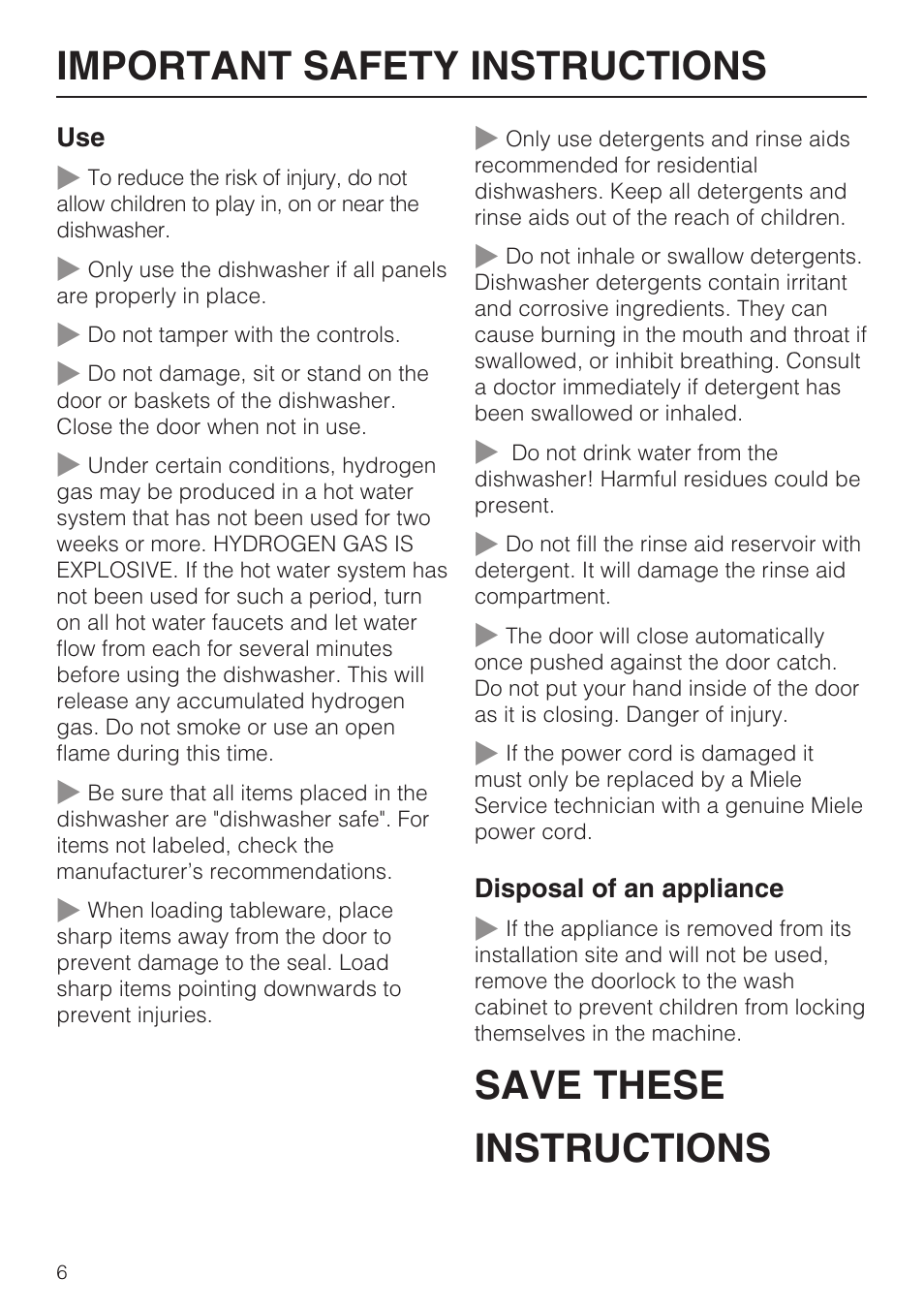Miele G 2141 User Manual | Page 6 / 56