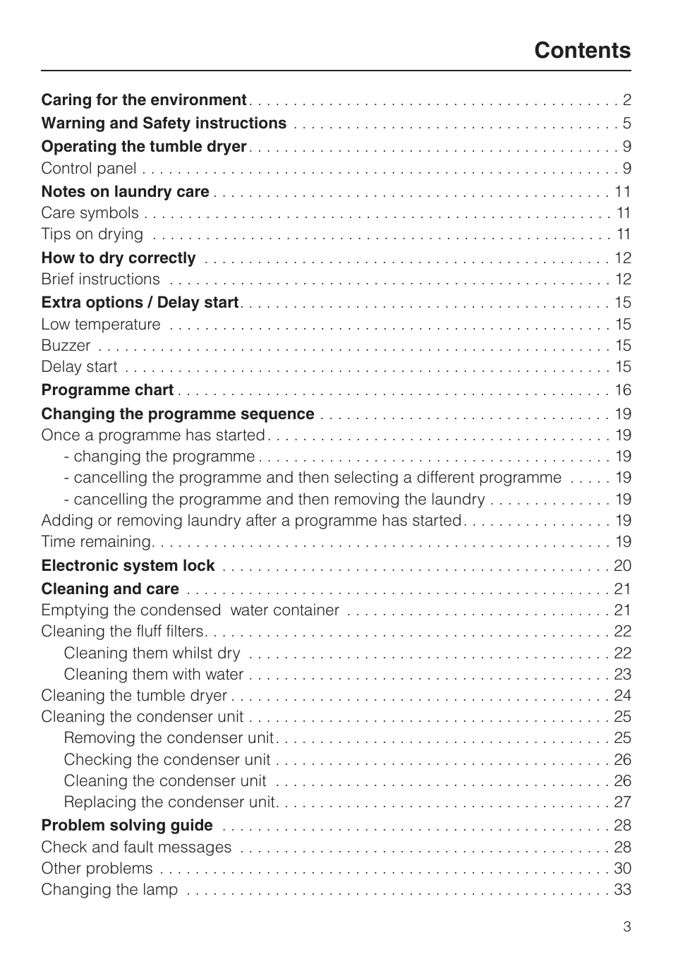 Miele T 8422 C User Manual | Page 3 / 52