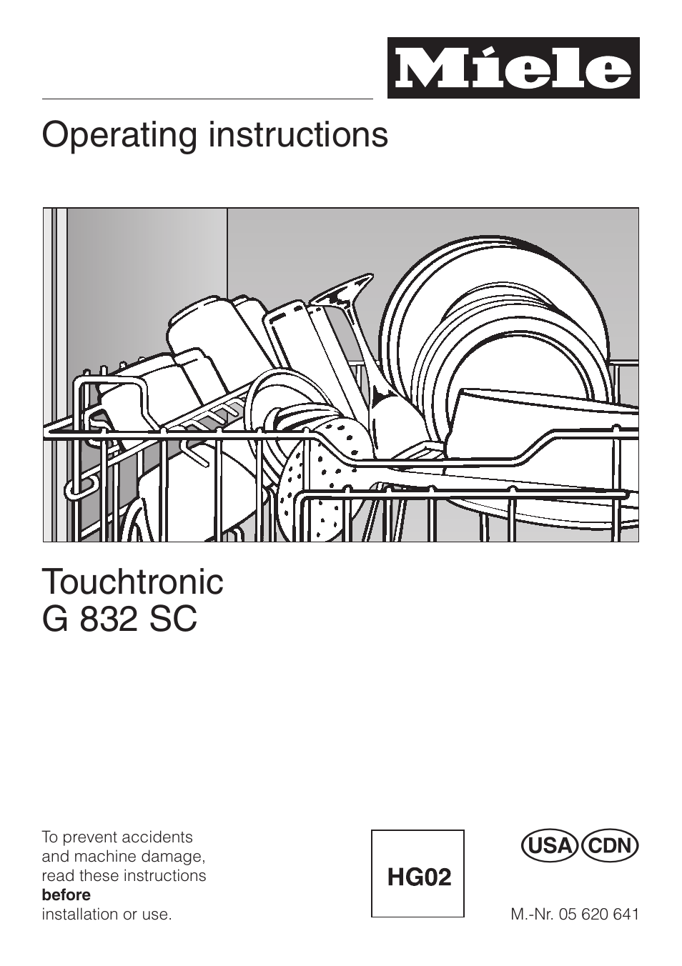 Miele TOUCHTRONIC G 832 SC User Manual | 48 pages