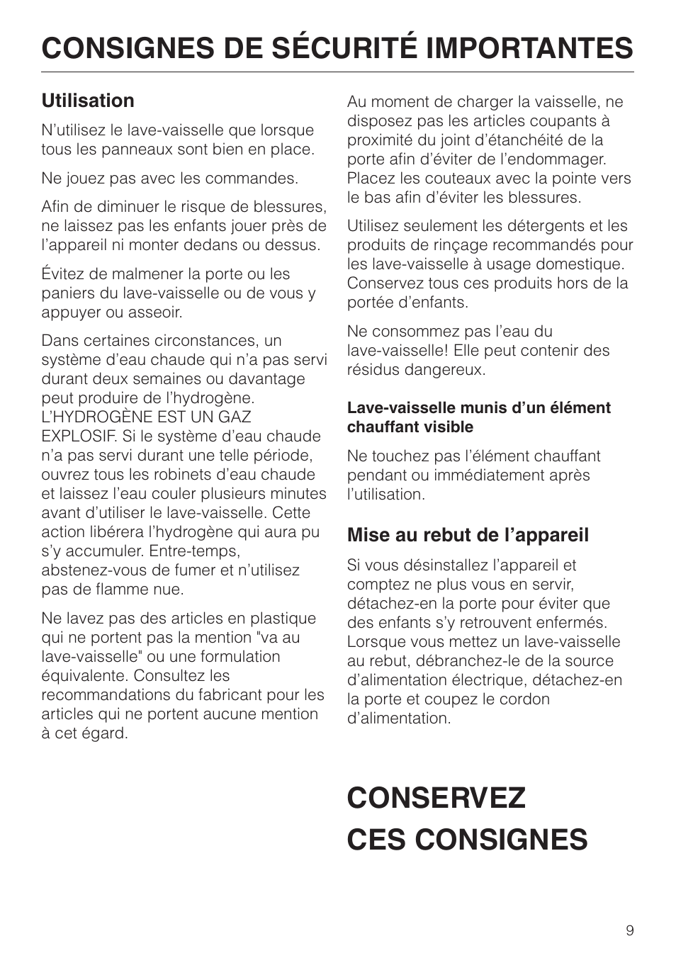 Miele TOUCHTRONIC G 832 SC User Manual | Page 9 / 48