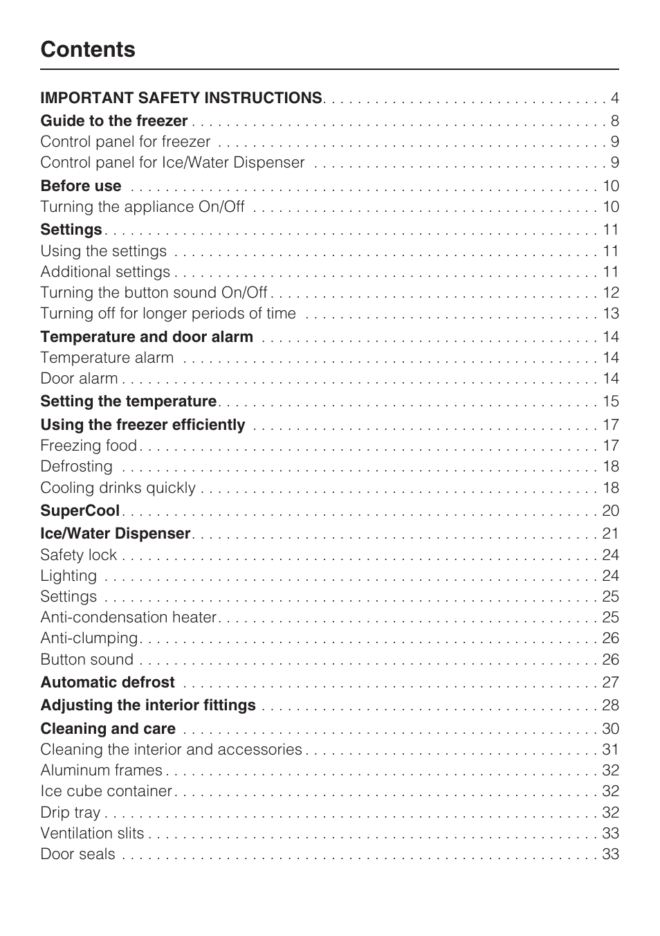 Miele F1471VI User Manual | Page 2 / 88