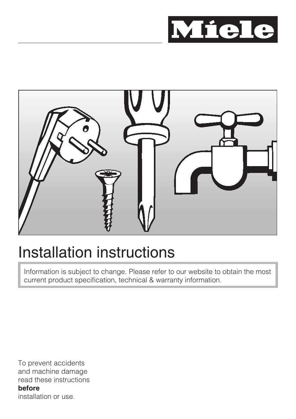 Installation instructions | Miele F1471VI User Manual | Page 51 / 88