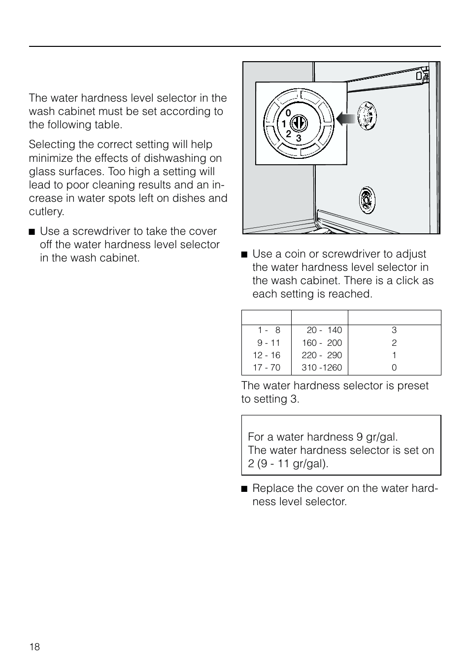 Before using for the first time | Miele G 803 User Manual | Page 18 / 60