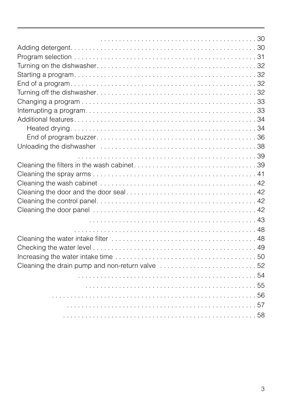 Miele G 803 User Manual | Page 3 / 60
