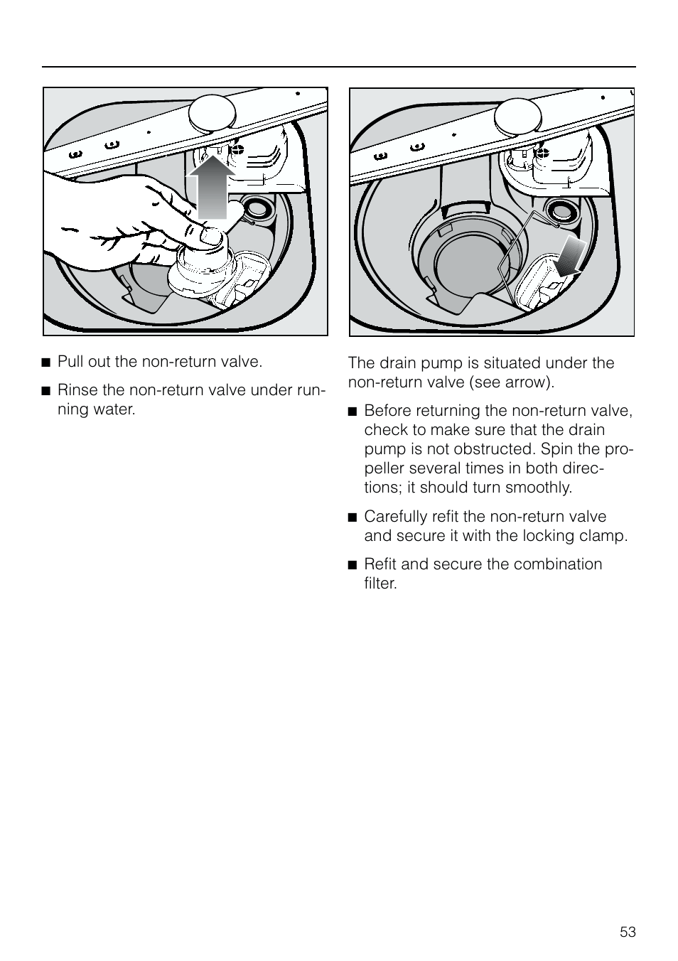 Solving problems | Miele G 803 User Manual | Page 53 / 60