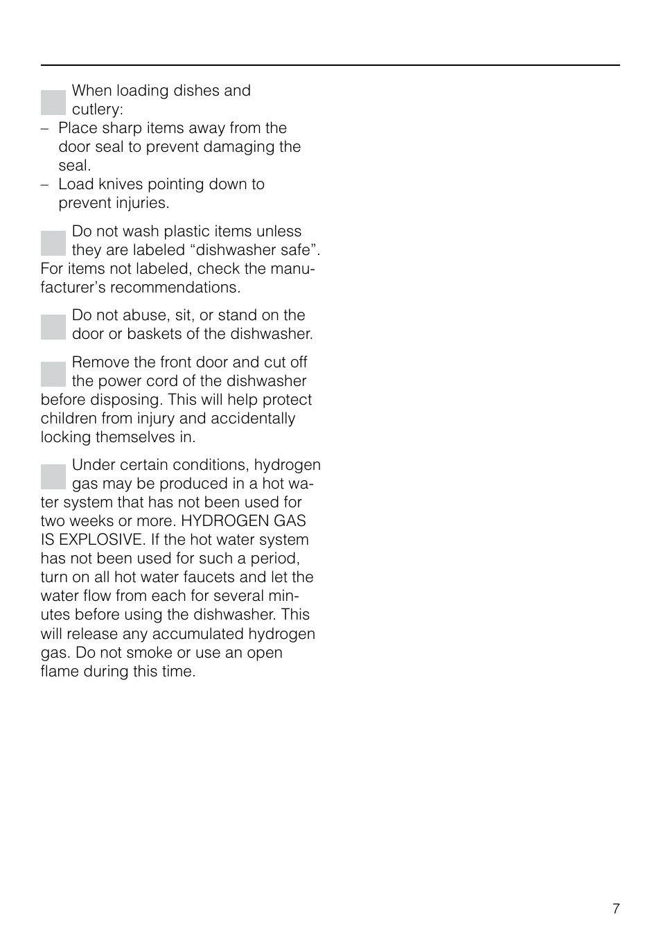 Save these instructions, Important safety instructions | Miele G 803 User Manual | Page 7 / 60