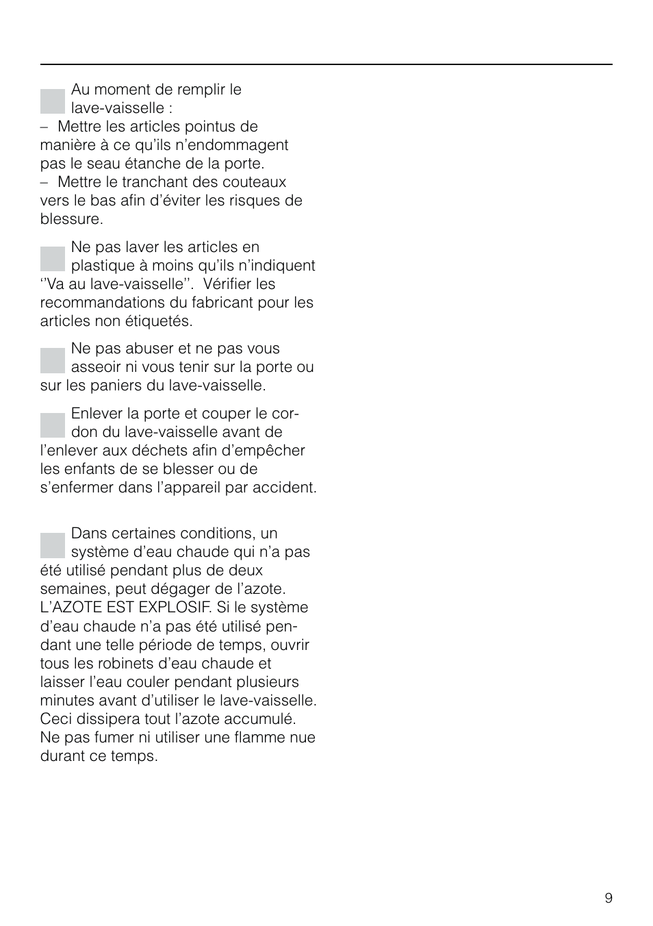 Conserver ces instructions, Instructions importantes sur la sécurité | Miele G 803 User Manual | Page 9 / 60