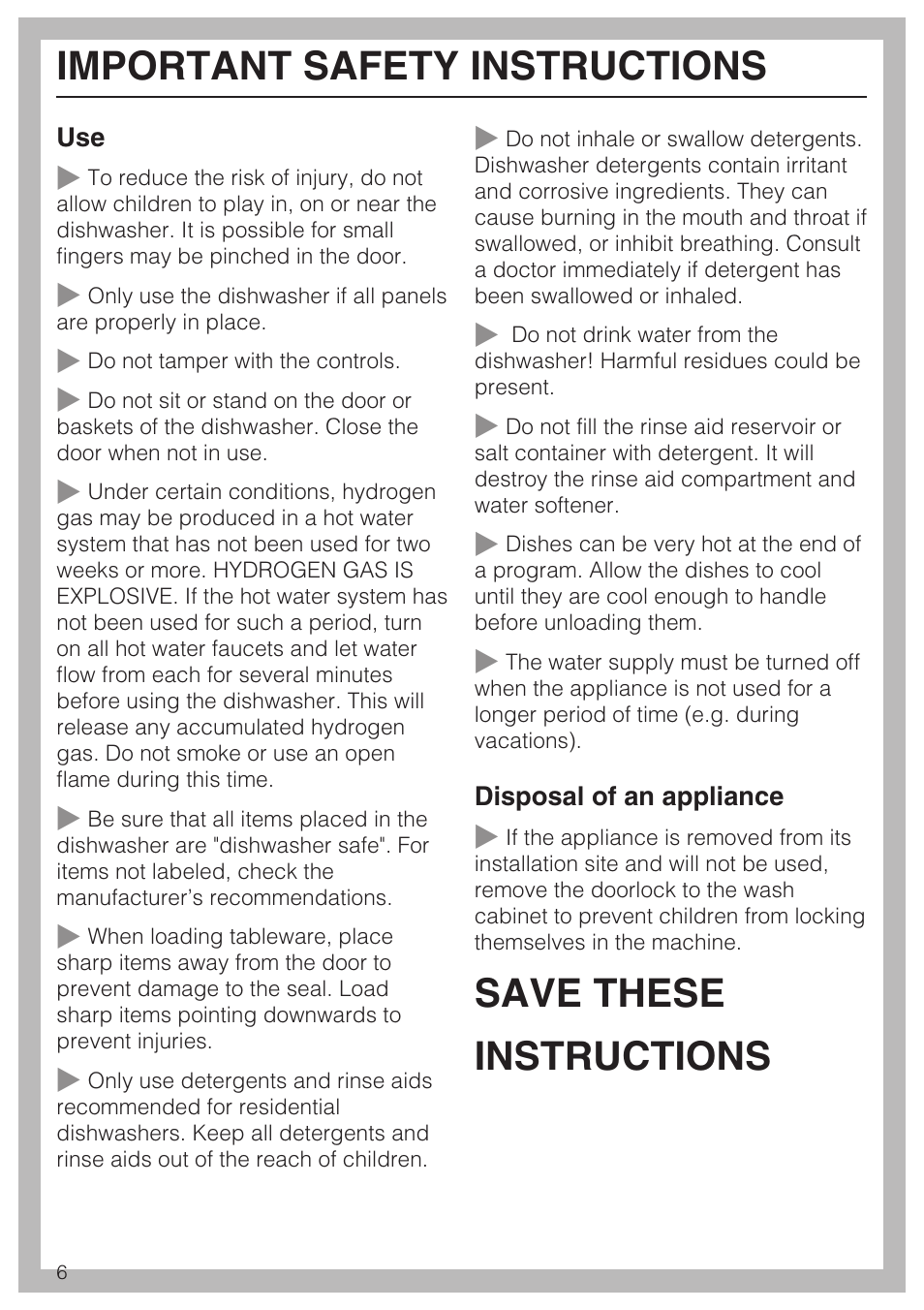 Miele G 5175 User Manual | Page 6 / 60