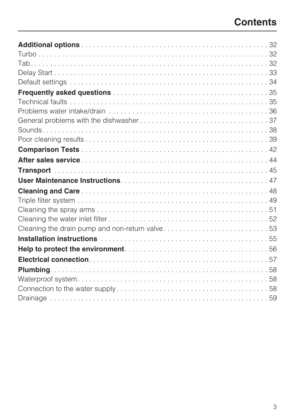 Miele G 2432 User Manual | Page 3 / 60