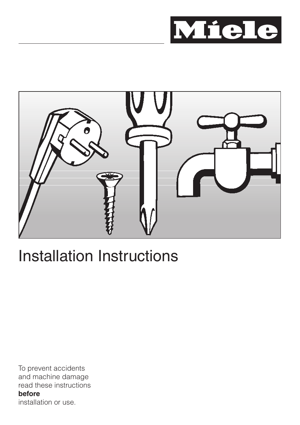Installation instructions 45, Installation instructions | Miele PW 6065 User Manual | Page 45 / 72