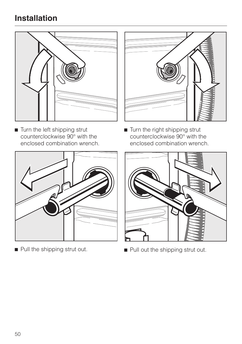 Installation | Miele PW 6065 User Manual | Page 50 / 72