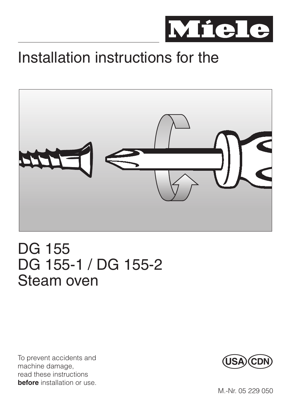 Miele DG155-2 User Manual | 12 pages