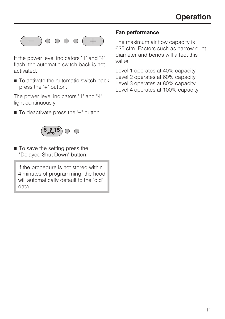 Operation | Miele DA5190W User Manual | Page 11 / 40