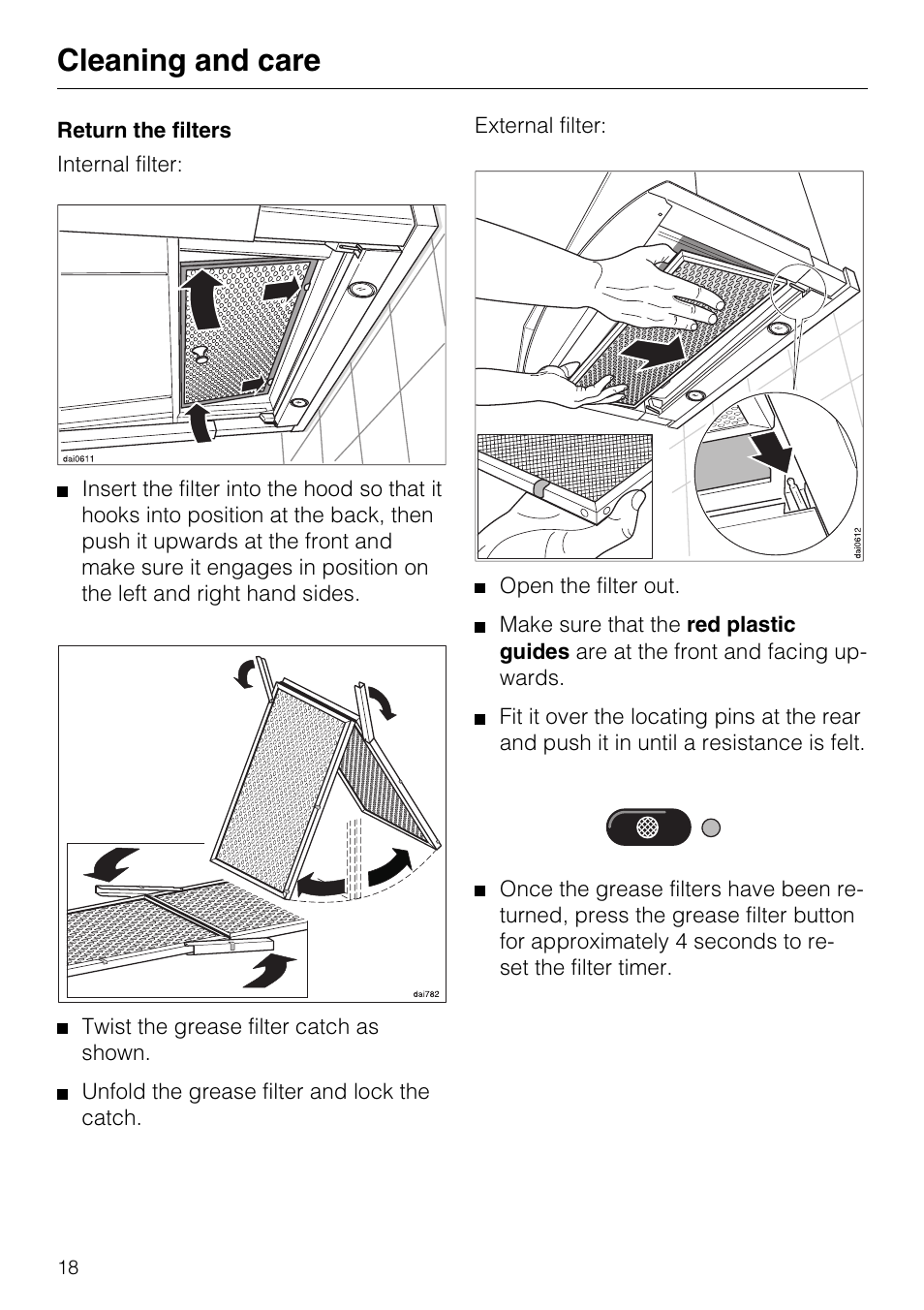 Cleaning and care | Miele DA 337 I User Manual | Page 18 / 44