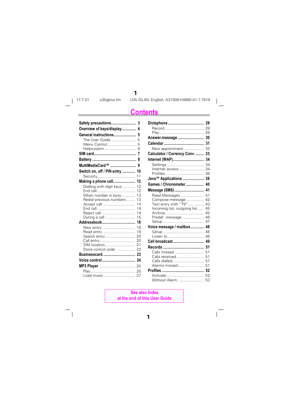 Rqwhqwv | Siemens SL45i User Manual | Page 3 / 90