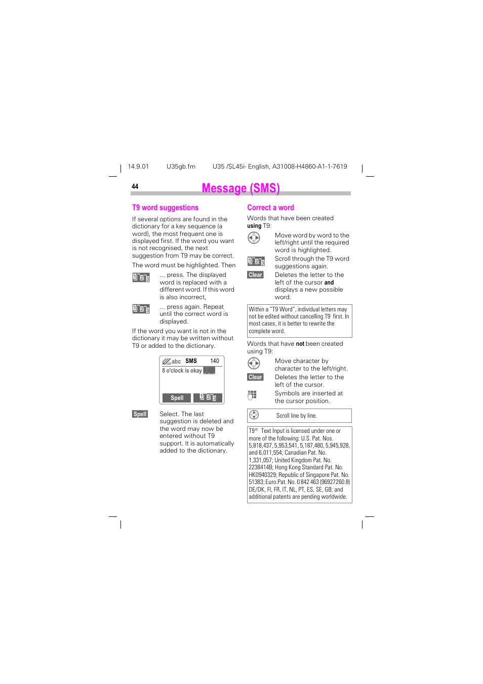 0hvvdjh 606 | Siemens SL45i User Manual | Page 46 / 90