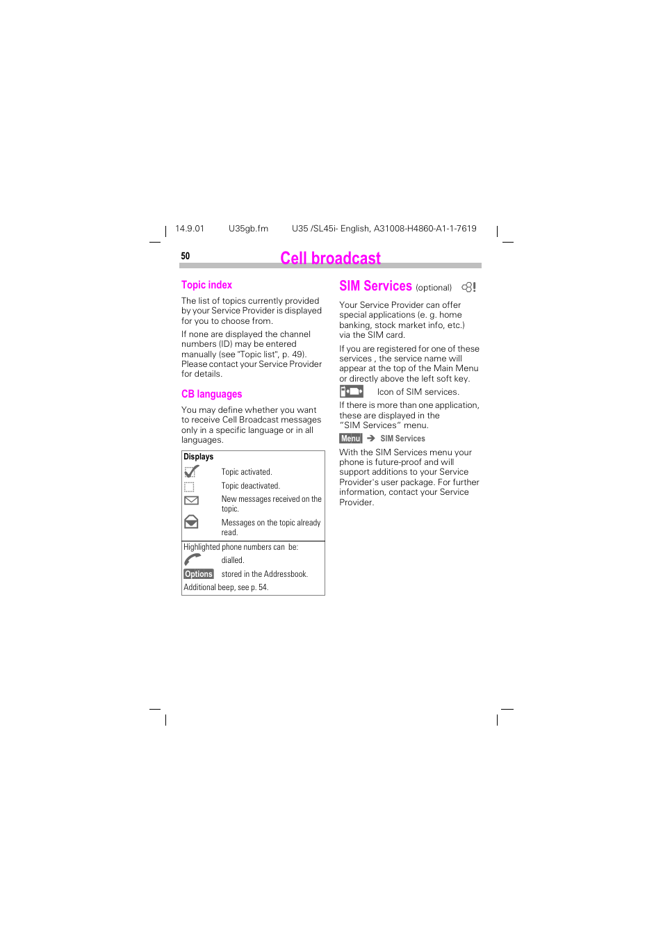 Hoo eurdgfdvw, 6,0 6huylfhv | Siemens SL45i User Manual | Page 52 / 90
