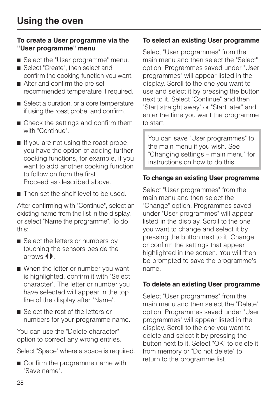 Using the oven | Miele H 4681 User Manual | Page 28 / 60