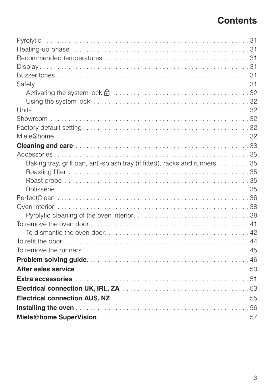 Miele H 4681 User Manual | Page 3 / 60