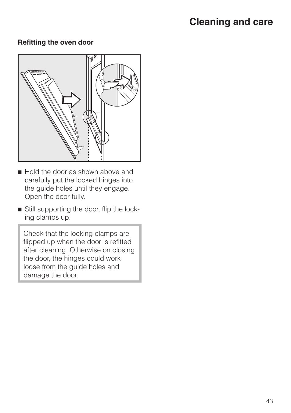Cleaning and care | Miele H350-2B User Manual | Page 43 / 56