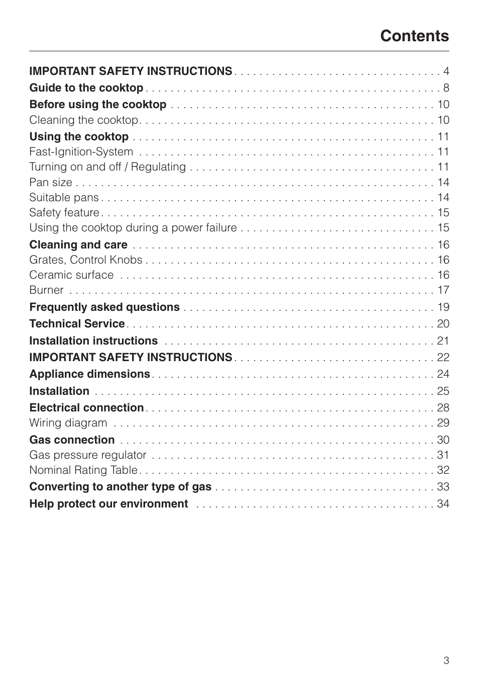 Miele KM391 User Manual | Page 3 / 36