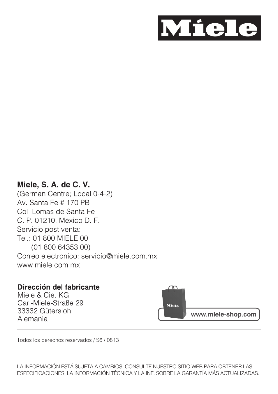 Miele S 6000 User Manual | Page 75 / 80