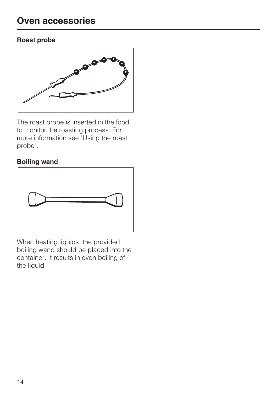 Oven accessories | Miele H4080BM User Manual | Page 14 / 68