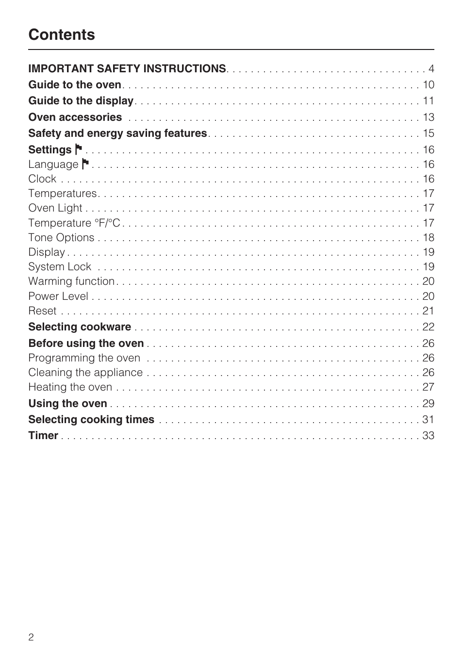 Miele H4080BM User Manual | Page 2 / 68