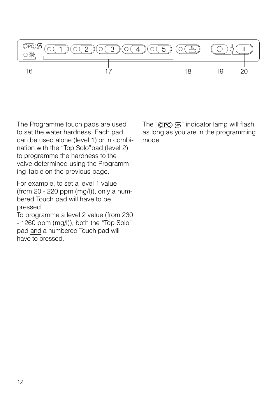 Programming the water hardness 12, Programming the water hardness, Water softener | Miele G 879 SCVI User Manual | Page 12 / 76
