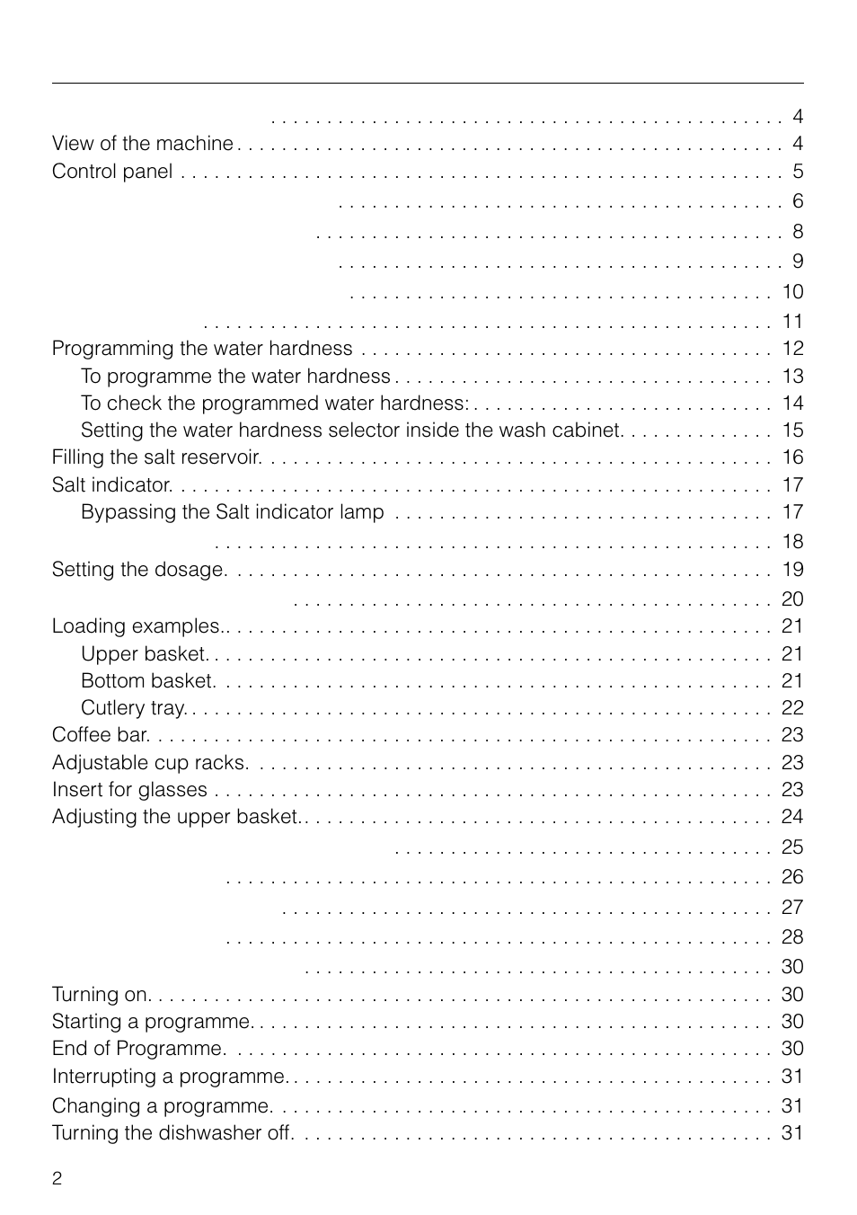 Miele G 879 SCVI User Manual | Page 2 / 76