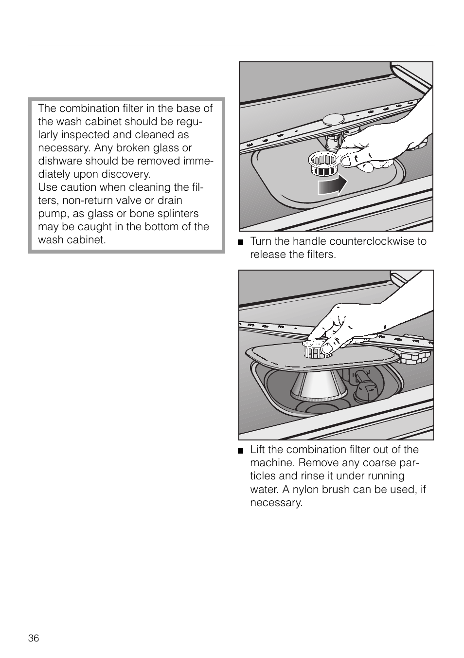End of programme notification 35, Turning the buzzer off 35, Turning on the buzzer. 35 | End of programme notification, Turning on the buzzer, Cleaning and care | Miele G 879 SCVI User Manual | Page 36 / 76