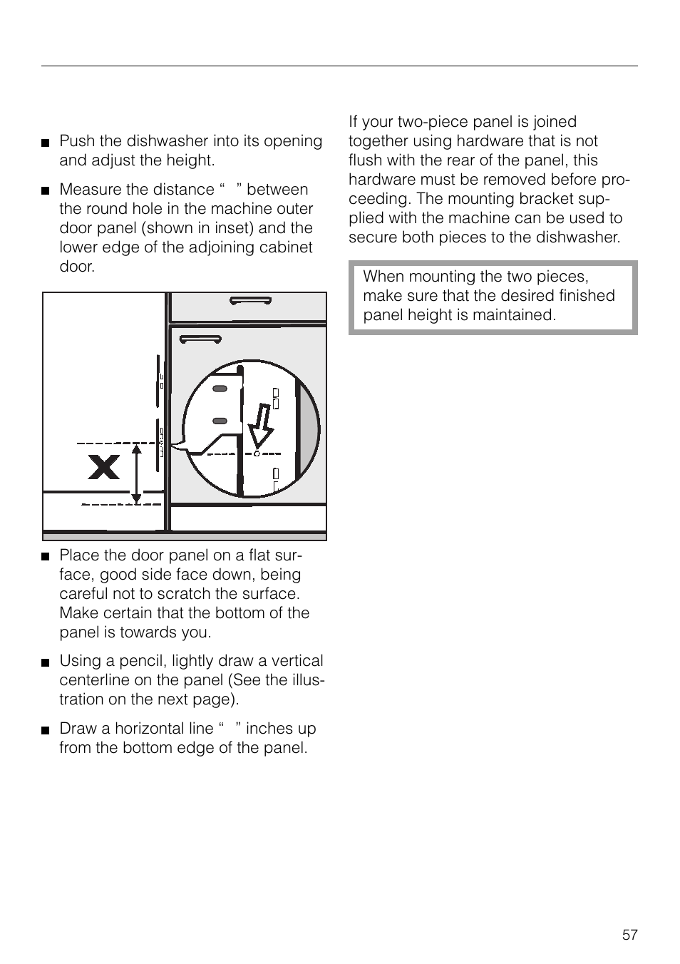 Dishwasher installation | Miele G 879 SCVI User Manual | Page 57 / 76