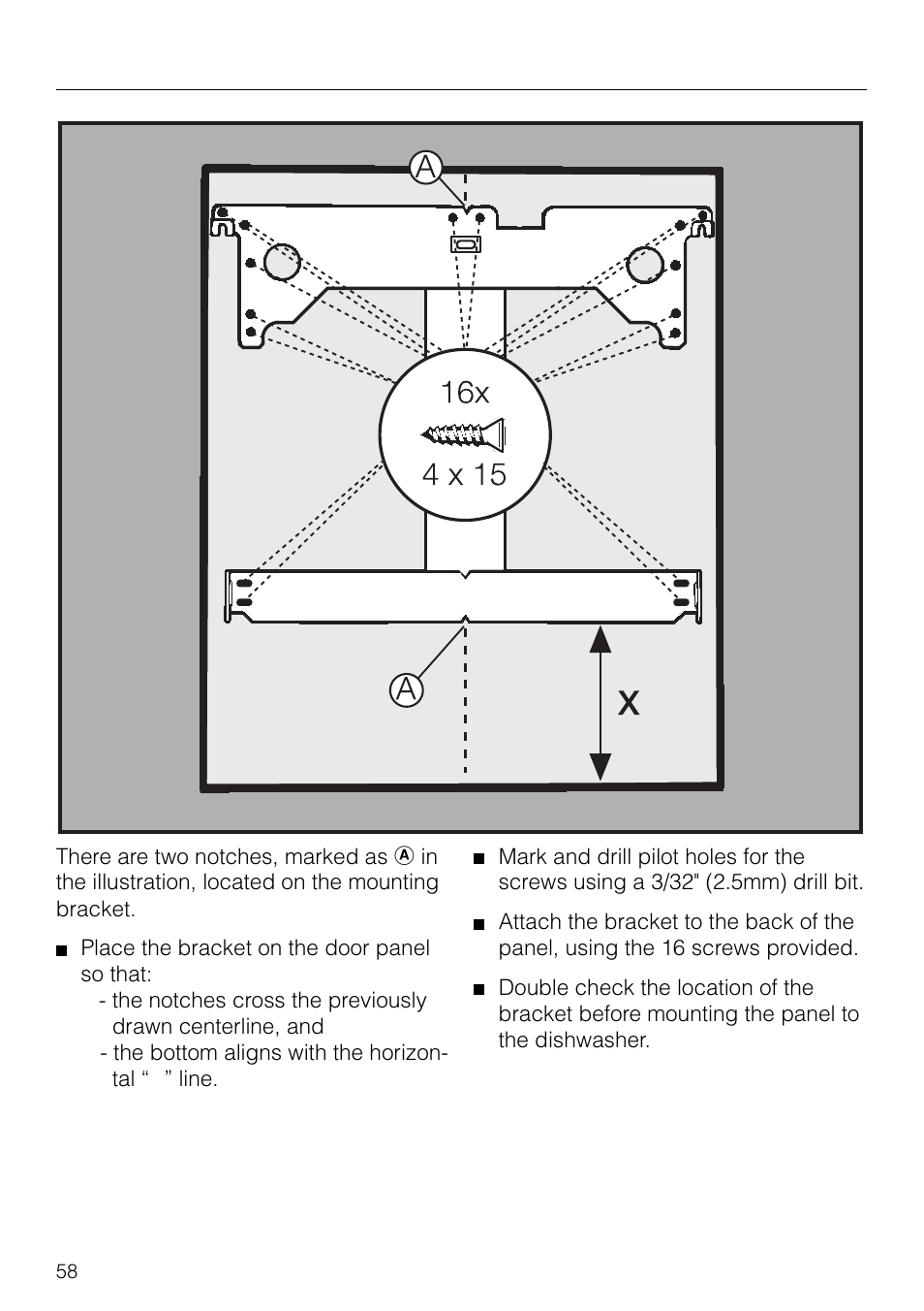 Dishwasher installation | Miele G 879 SCVI User Manual | Page 58 / 76