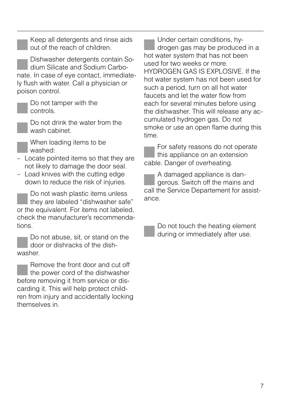 Important safety instructions, Save these instructions | Miele G 879 SCVI User Manual | Page 7 / 76